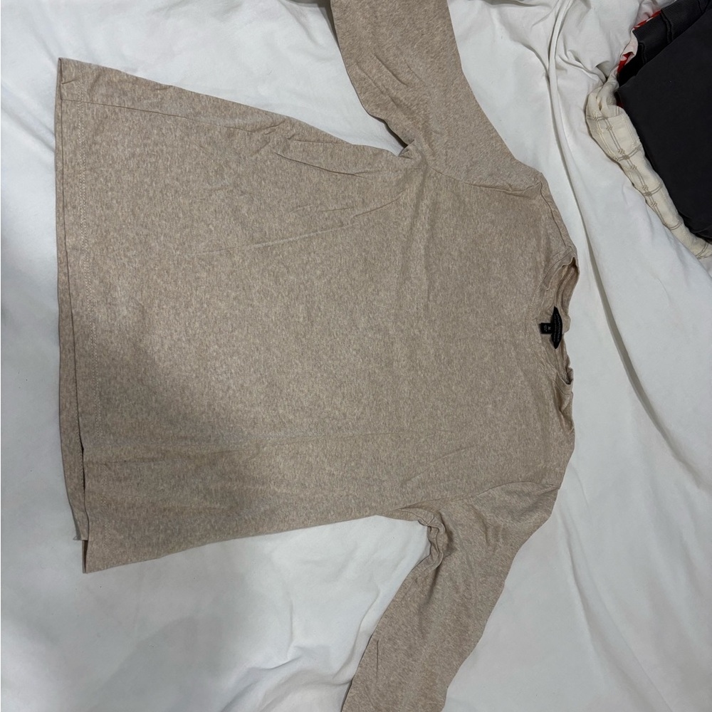 Beige Long Sleeve Top